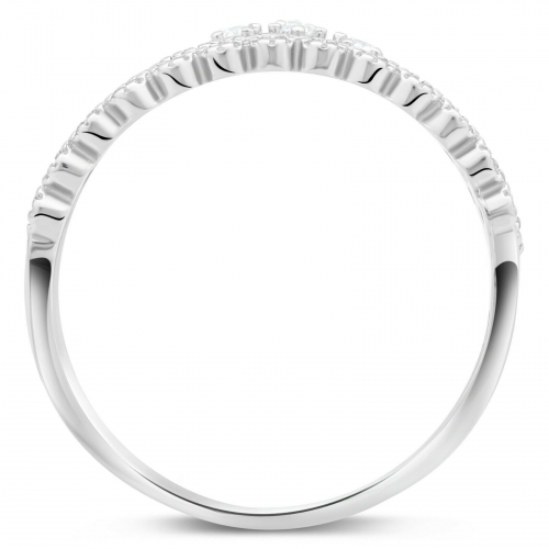 Ring Krone Zirkonia Weiß 925 Silber