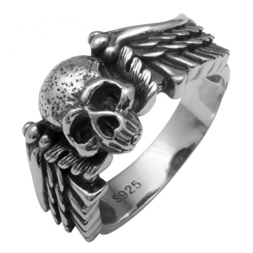 Totenkopf Ring Silber 925 Skull Indianer Schädel Sterlingsilber Totenkopfring 