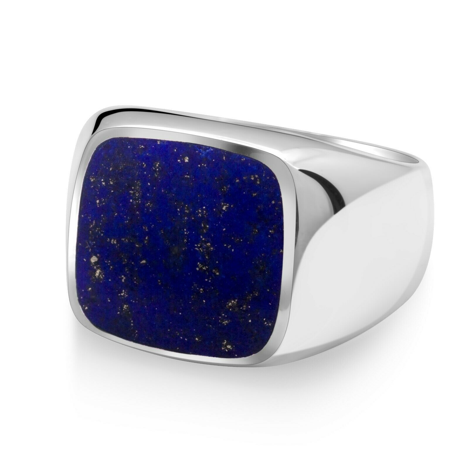 I05 markanter Herren Ring Sterling Silber 925 mit ovalem blauem Lapis Lazuli 